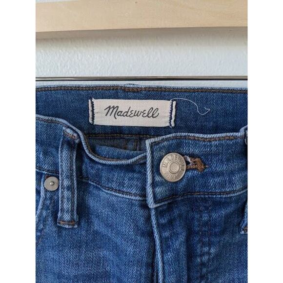 Madewell Womens Size 26 10" High Rise Skinny Jeans Blue Raw Hem Pockets Stretch - Picture 5 of 7